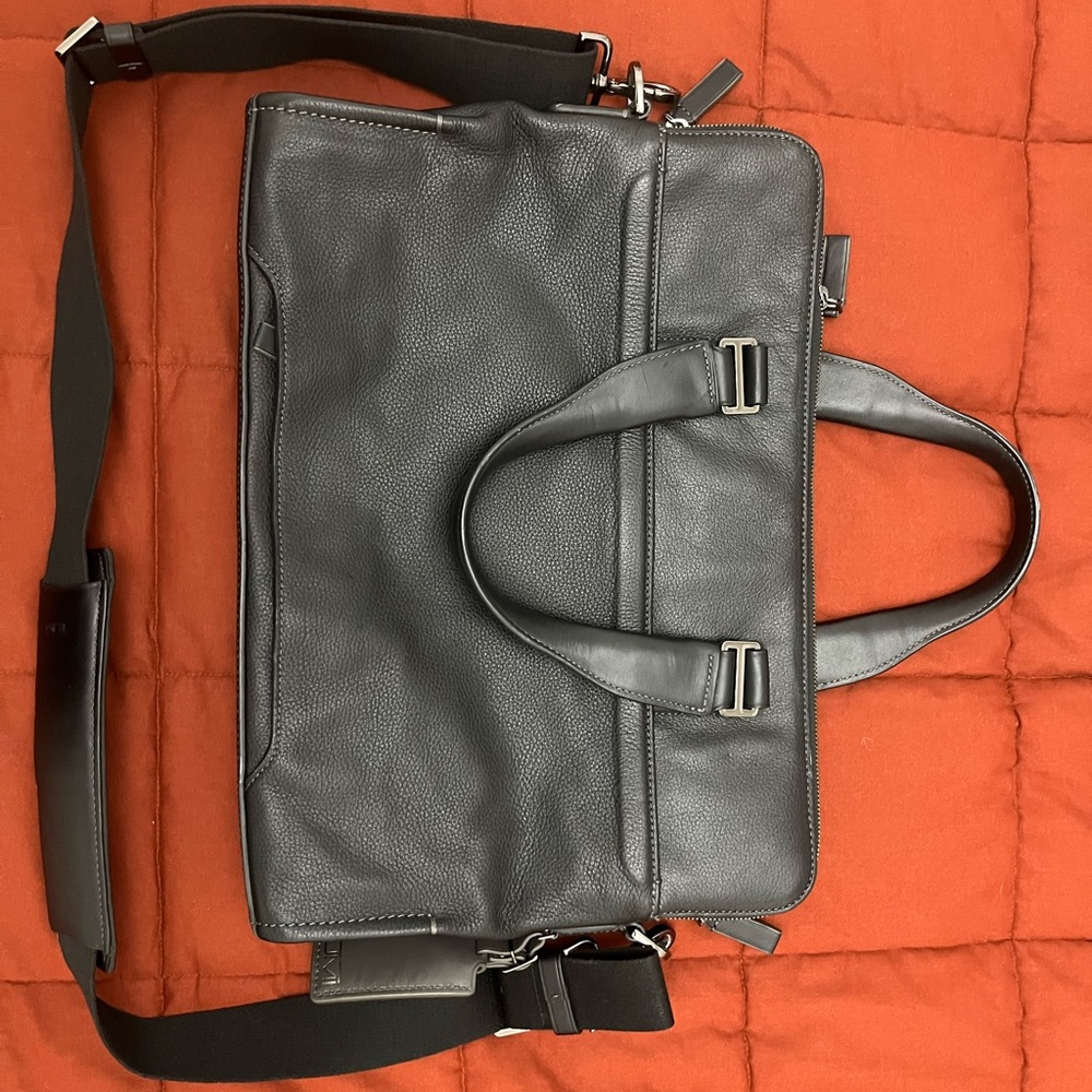 Tumi leather briefcase